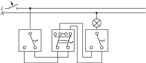 Переключатель проходной 1-кл. СП 10А IP20 250В механизм син. ABB 1012-0-1093