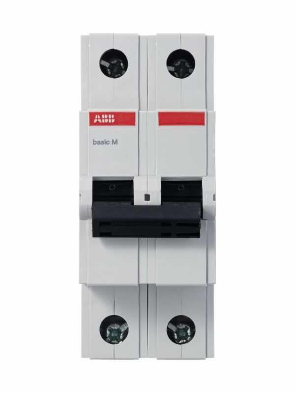 Выключатель автоматический модульный 2п C 10А 4.5кА Basic M BMS412C10 ABB 2CDS642041R0104