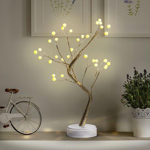 Светильник светодиодный декоративный Жемчужное дерево 36LED тепл. бел. IP20 В=45см 3хAA Эра Б0051949