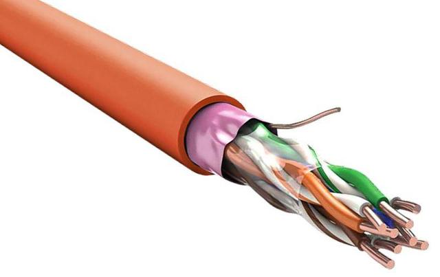 Кабель витая пара F/UTP кат.5E 2х2х0.52 нг(А)-FRHF оранж. (уп.305м) ITK LC1-C5E02-367