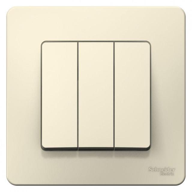 Выключатель 3-кл. СП Blanca 10А IP20 (сх. 1+1+1) 250В молочн. SE BLNVS100502