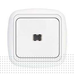 Выключатель 1-кл. СП 10А IP20 с подсветкой бел. Bylectrica С1 10-206